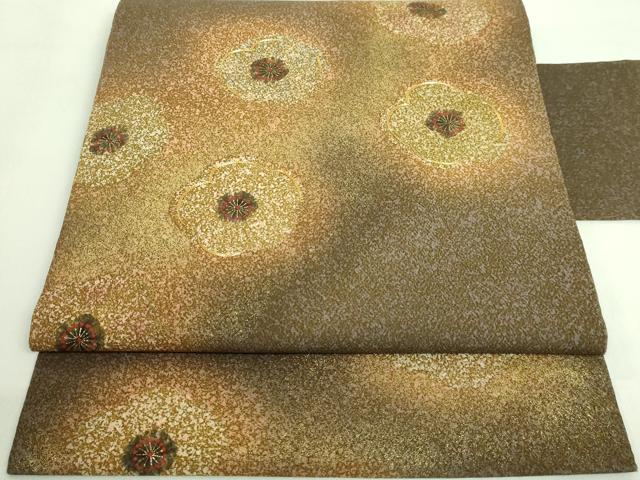 平和屋着物■極上　京友禅の第一人者　松井青々　九寸名古屋帯　駒刺繍　舞梅　金彩　やまと誂製　逸品　DZAA8819kh5