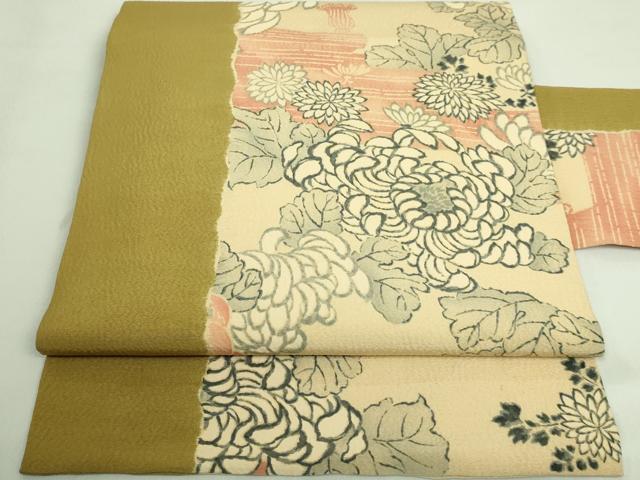 平和屋着物■極上　摺型友禅　京都　多ち花　九寸名古屋帯　乱菊　逸品　DZAA8826kh5