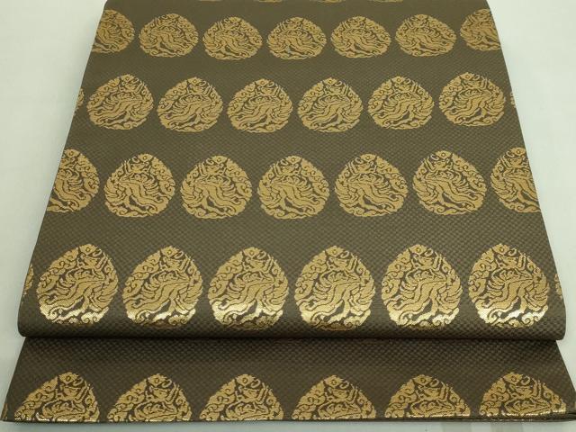 平和屋着物□極上 龍村晋謹製 全通柄袋帯 名物興福寺金襴 金糸 証紙