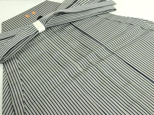 平和屋本店□極上 男性 人間国宝 甲田栄佑 精好仙台平 馬乗り袴 山葵 