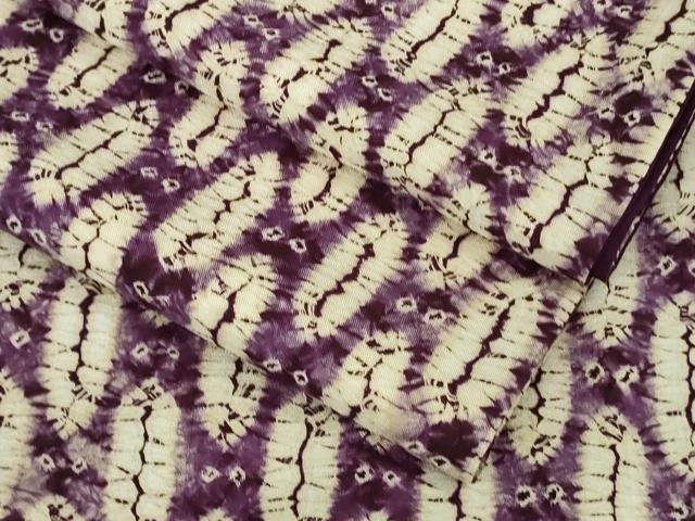 平和屋本店■極上　岩手の匠　草紫堂　南部絞り　紫根染　紬　正絹　逸品　DZAA8851kh5