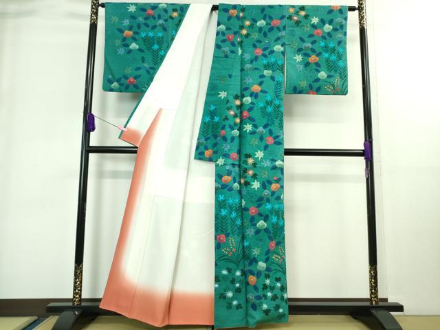 平和屋着物□極上 つけ帯 紬地 花菱文 逸品 DZAB0022kh5