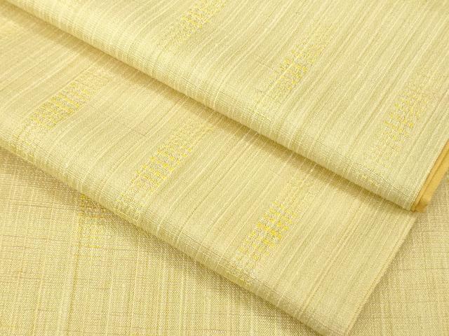 平和屋本店■極上　花織　紬　薄い蒸栗色地　鈴乃屋扱い　逸品　DZAA8901kh5