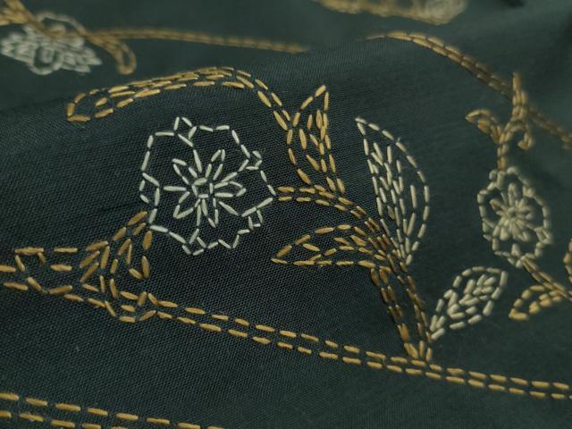 平和屋着物□極上 中国三大刺繍 スワトウ刺繍 汕頭刺繍 刺し子 総刺繍