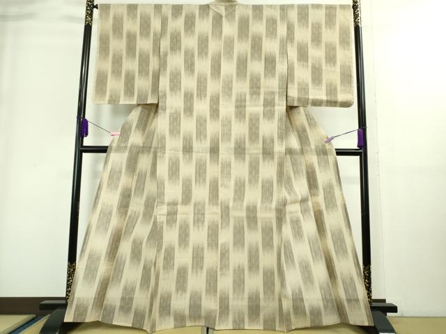 平和屋着物■極上　夏物　生紬　市松文様　逸品　未使用　DZAA8942kh5