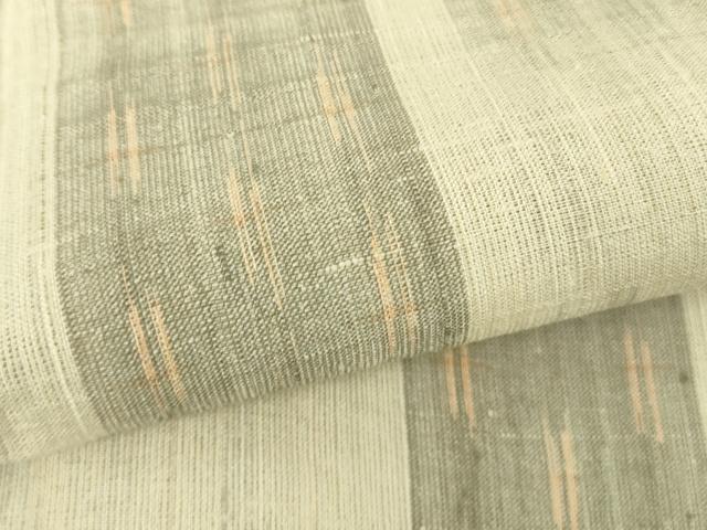 平和屋着物□極上 夏物 生紬 市松文様 逸品 未使用 DZAA8942kh5