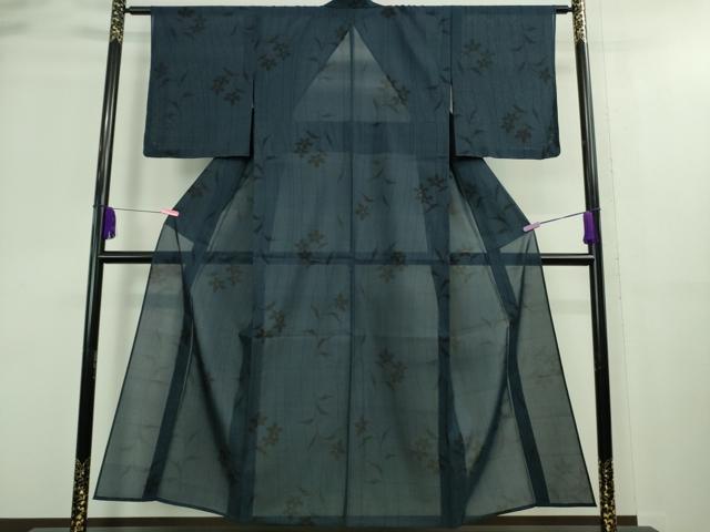 平和屋着物■極上　夏物　本場大島紬　夏大島　7マルキ　枝花文　逸品　未使用　DZAA8946kh5