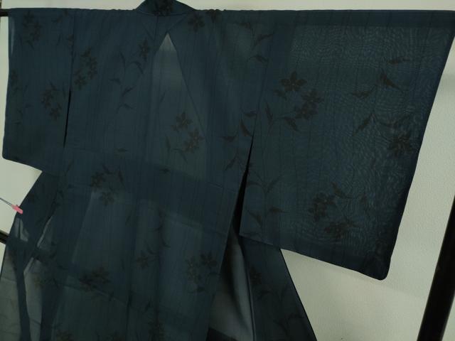 平和屋着物■極上　夏物　本場大島紬　夏大島　7マルキ　枝花文　逸品　未使用　DZAA8946kh5_2