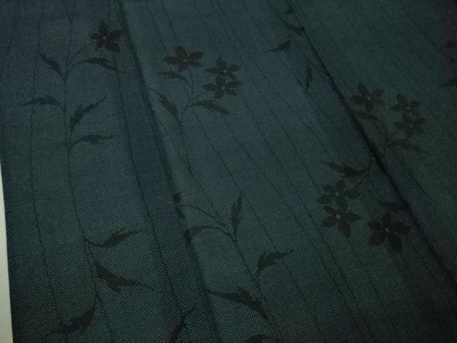 平和屋着物■極上　夏物　本場大島紬　夏大島　7マルキ　枝花文　逸品　未使用　DZAA8946kh5 平和屋着物□極上 夏物 本場大島紬 夏大島 7マルキ 枝花文 逸品 未使用