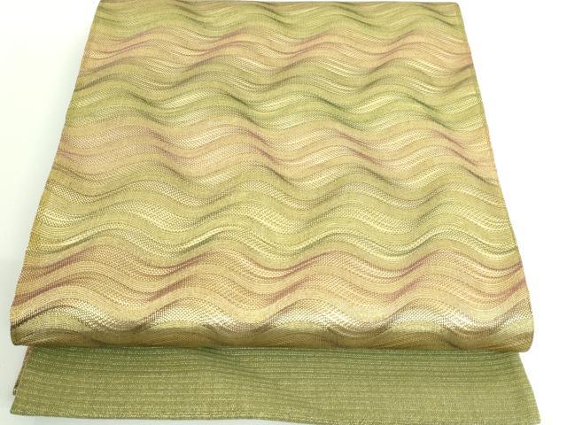 平和屋着物■極上　ひなや工房　くむ・あむ・おる　伊豆蔵明彦　組織　太鼓柄袋帯　波霞　金糸　逸品　DZAA8979kh5