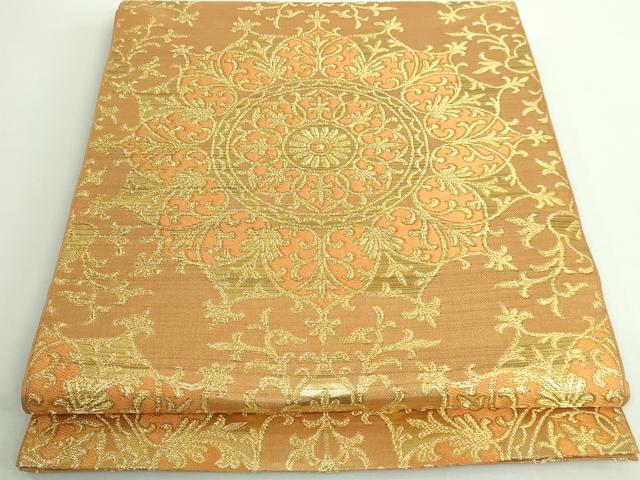 平和屋着物■極上　西陣　川島織物　六通柄　本袋帯　正倉院花文　金糸　逸品　DZAA8987kh5