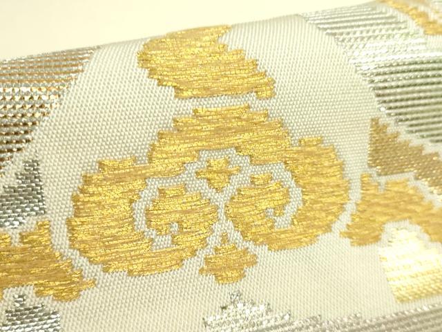平和屋本店□最高級 龍村平蔵製 太鼓柄 本袋帯 金銀鈴鹿龍 金銀糸 逸品