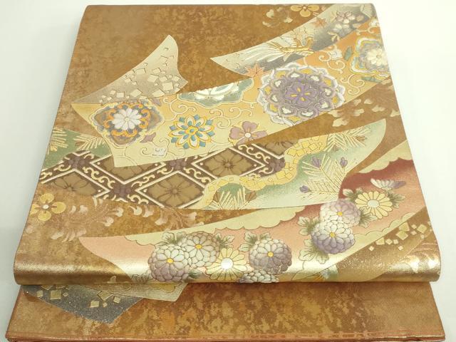 平和屋着物■極上　金彩友禅　卓越技能者・名工・和田光正　太鼓柄袋帯　光正高蒔絵　金銀彩　逸品　DZAA9006kh5