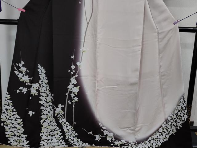 平和屋着物□極上 訪問着 友禅 枝菊 枝花 薄桜色地 暈