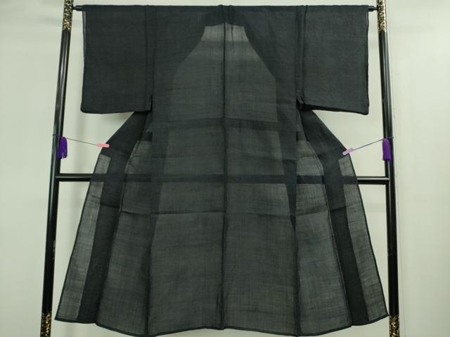 平和屋着物■極上　夏物　男性　重要無形文化財　本場宮古上布　濃藍色地　苧麻　逸品　DZAA9079kh5 平和屋着物□極上 夏物 男性 重要無形文化財 本場宮古上布 濃藍色地