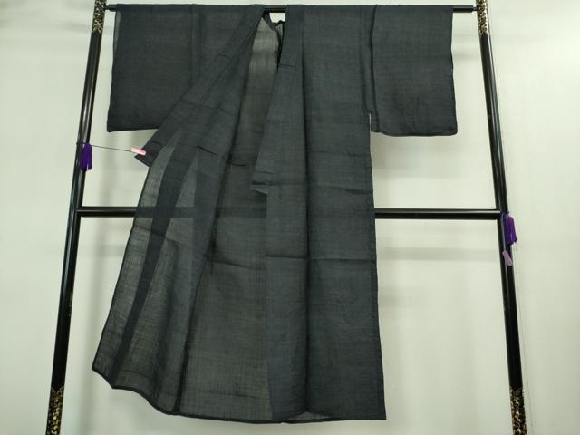 平和屋着物□極上 夏物 男性 重要無形文化財 本場宮古上布 濃藍色地