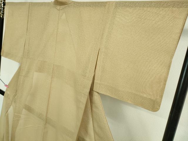 平和屋着物□極上 夏物 色無地 縦絽 霞紋紗 枯色 逸品 未