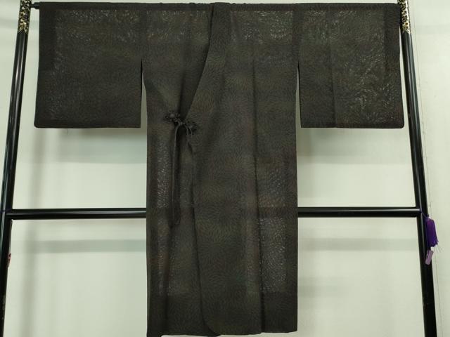 平和屋着物■極上　道中着　スリーシーズン　春夏秋　塵除け　ロング丈　貉菊　黒紅色地　暈し染め　逸品　DZAA9110kh5