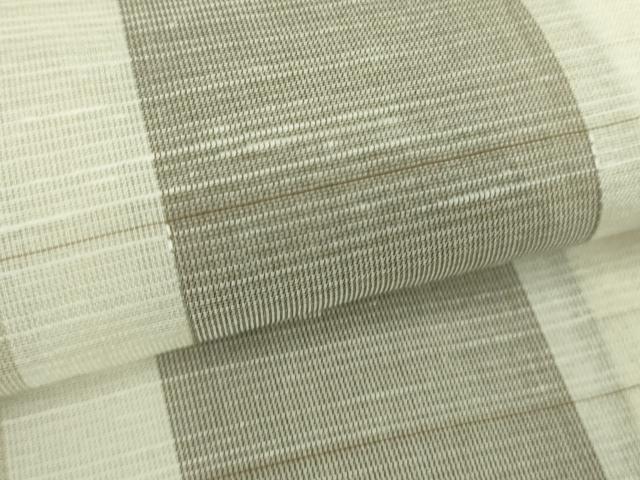 平和屋本店□極上 夏物 男性 紗紬 キングサイズ 間道 逸品 未使用 