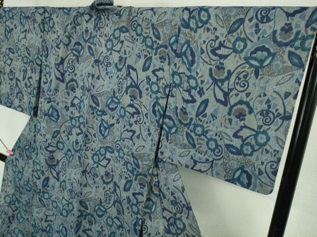 平和屋本店□極上 夏物 本場小千谷ちぢみ 白藍色地 麻 やまと誂