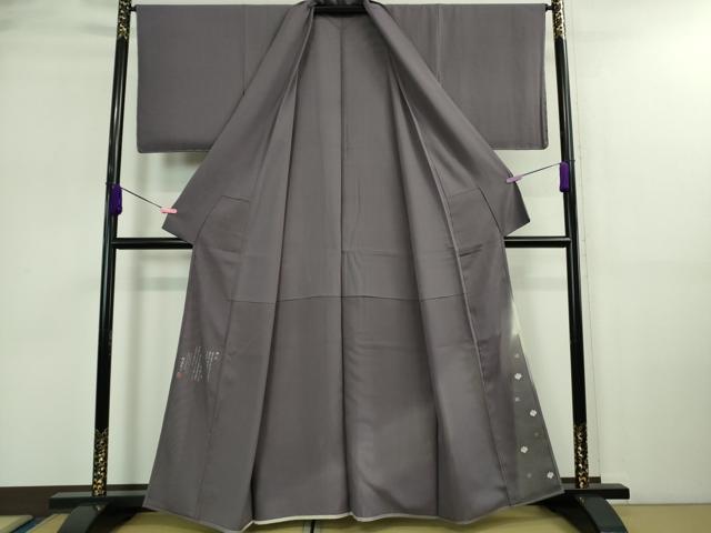 平和屋着物■極上　松尾光琳　訪問着　無双　絽袷　絽×絽　銀花　竜胆色地　暈し染め　銀彩　逸品　未使用　DZAA9161kh5 平和屋着物□極上 松尾光琳 訪問着 無双 絽袷 絽×絽 銀