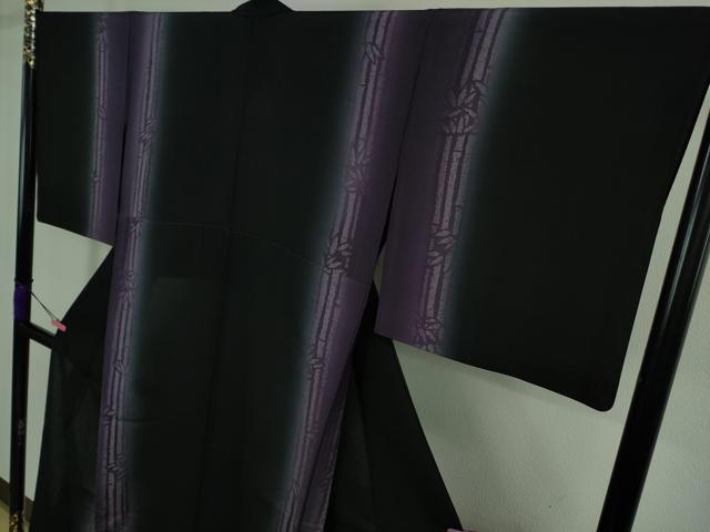 平和屋着物□極上 夏物 紗紬 笹竹間道 黒地 逸品 DZAA9219kh5 【公式通販】