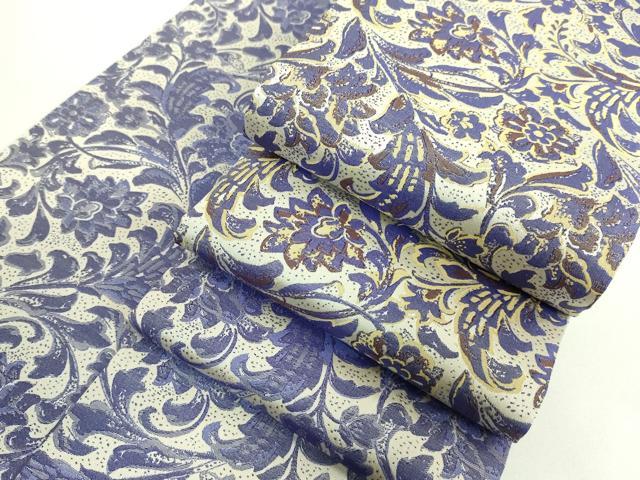 平和屋着物■極上　半幅帯　更紗花文　逸品　DZAA9268kh5