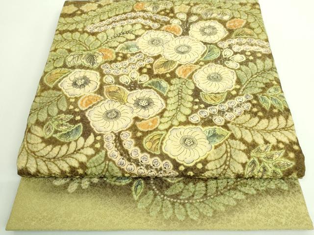 平和屋着物■極上　南雲恵　太鼓柄袋帯　辻が花　絞り　金糸　逸品　DZAA9300kh5