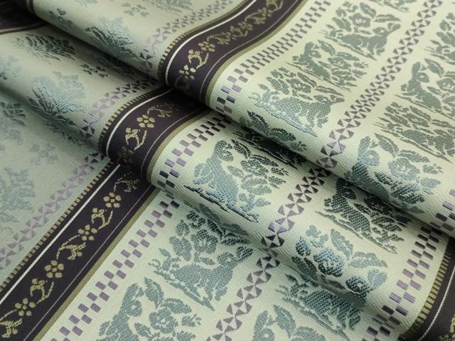 平和屋着物■極上　本場筑前博多織　全通柄袋帯　献上花兎　逸品　DZAA9337kh5