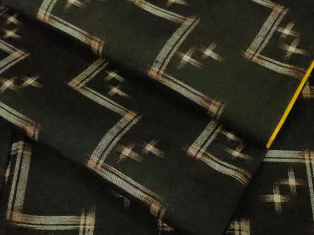 平和屋着物■極上　国指定重要無形文化財　本場久米島紬　手織　逸品　DZAA9376kh5