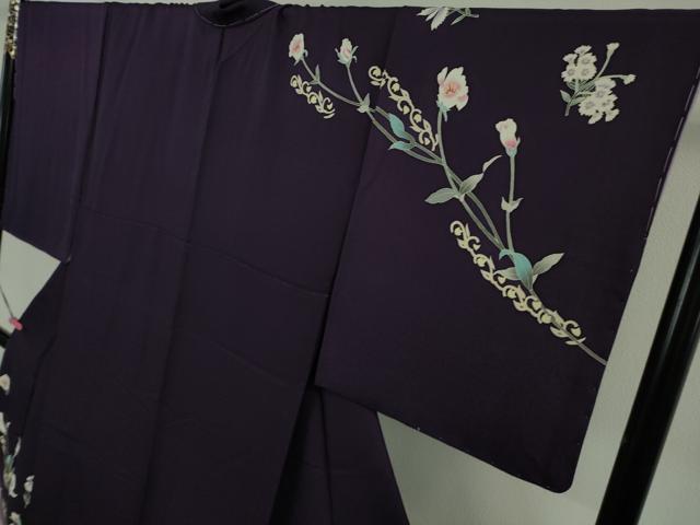 平和屋本店□極上 本加賀友禅作家 橋本しずか 訪問着 トルコ桔梗 桑