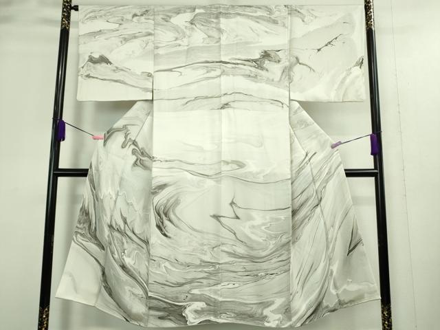 平和屋着物■極上　男性　訪問着　墨流し文様　逸品　DZAA9382kh5