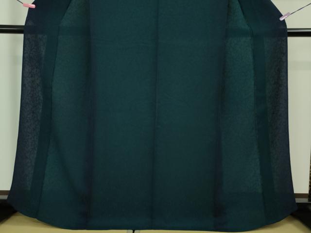 平和屋着物□極上 夏物 小紋 紗 花唐草地紋 褐返色地 暈し染め 逸品