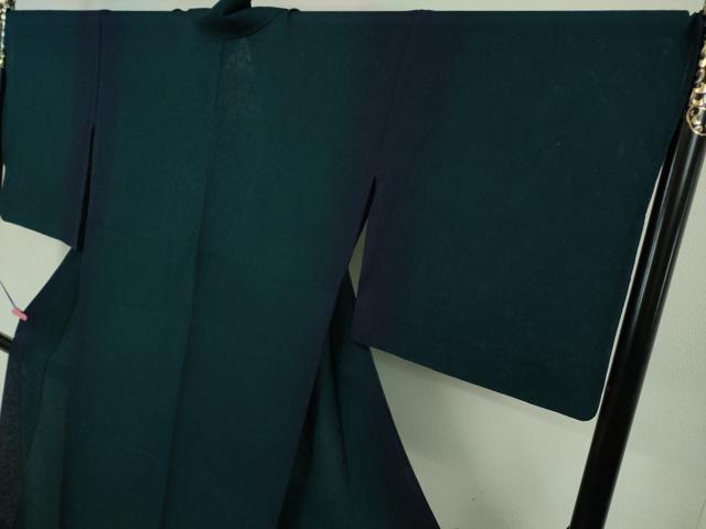 平和屋着物■極上　夏物　小紋　紗　花唐草地紋　褐返色地　暈し染め　逸品　DZAA9426kh5 平和屋着物□極上 夏物 小紋 紗 花唐草地紋 褐返色地 暈し染め 逸品