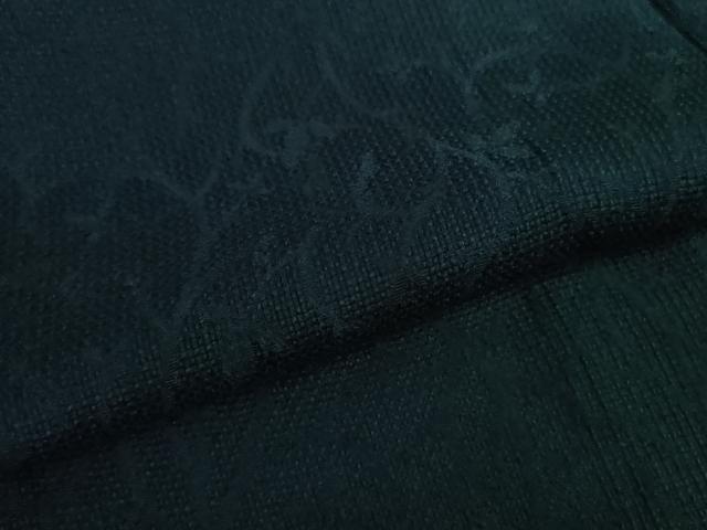 平和屋着物□極上 夏物 小紋 紗 花唐草地紋 褐返色地 暈し染め 逸品