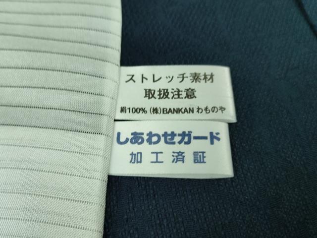 平和屋着物□極上 夏物 小紋 紗 花唐草地紋 褐返色地 暈し染め 逸品