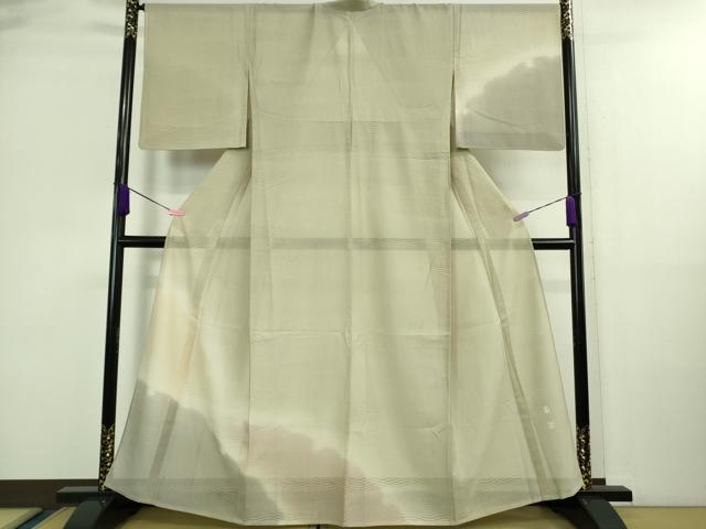 平和屋着物■極上　夏物　訪問着　絽　菊染　雪輪　暈し染め　砂色地　逸品　DZAA9445kh5