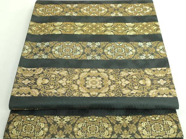 平和屋着物■極上　西陣織　陰山織物謹製　箔屋清兵衛　六通柄袋帯　正倉院花文　本金箔　逸品　DZAA9480kh5