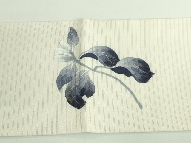 平和屋着物■極上　夏物　下川響　絽塩瀬　九寸名古屋帯　手描き　花のひびき　金彩　逸品　DZAA9486kh5_6
