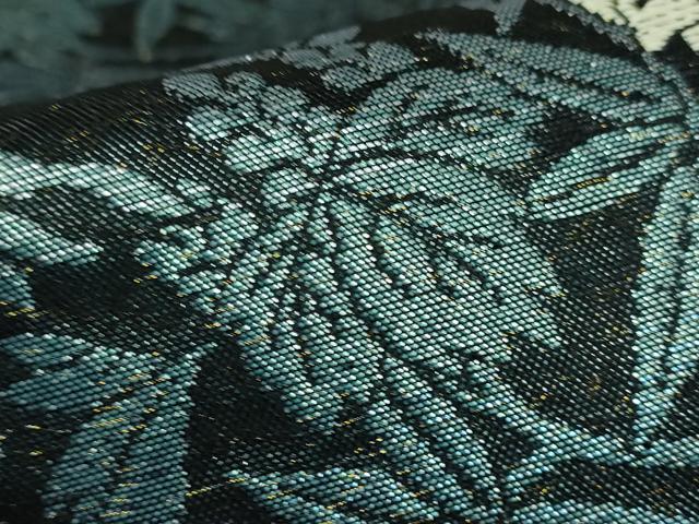 平和屋着物□極上 両面 太鼓柄袋帯 唐織 桐竹鳳凰文 御印