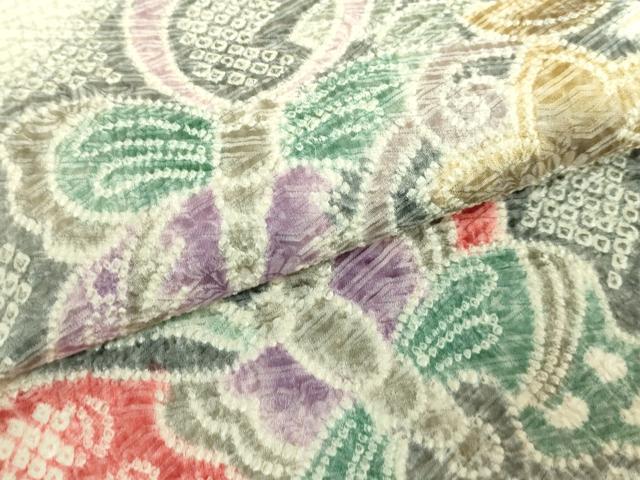 平和屋着物■極上　名門　藤娘きぬたや・総絞り　九寸名古屋帯　花蝶文　逸品　DZAA9524kh5 平和屋着物○極上 名門 藤娘きぬたや・総絞り 九寸名古屋帯 花蝶文