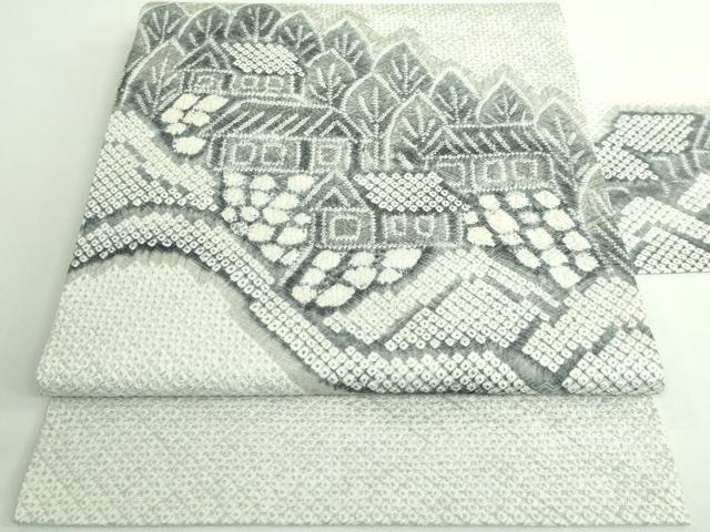 平和屋着物■極上　名門　藤娘きぬたや・総絞り　九寸名古屋帯　風景文　逸品　DZAA9528kh5