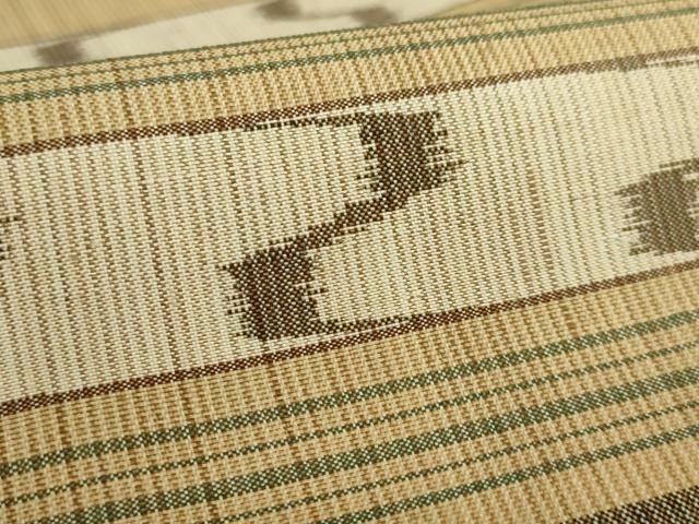 平和屋着物□極上 本場琉球絣 九寸名古屋帯 紬地 絣文様