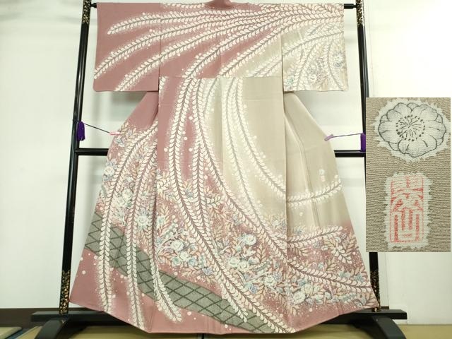 平和屋着物■極上　越後十日町の一流染匠　桐屋・翠山工房　訪問着　辻が花　暈し染め　逸品　未使用　DZAA9555kh5