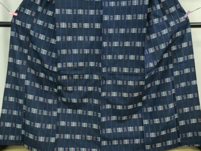 平和屋着物■極上　紬屋吉平　紬　単衣　絣柄　たとう紙付き　逸品　DZAA9571kh5 平和屋着物□極上 紬屋吉平 紬 単衣 絣柄 たとう紙