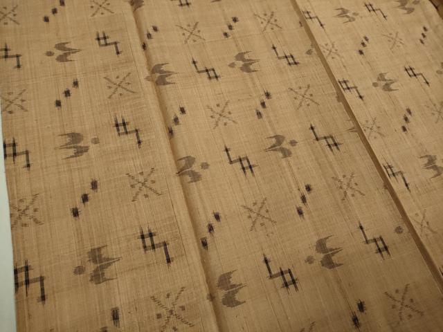 平和屋着物□極上 夏物 紗紬 琉球絣文様 逸品 DZAA9585kh5