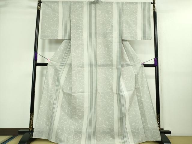 平和屋着物■極上　夏物　本塩沢　夏塩沢　110亀甲　唐草　間道　逸品　未使用　DZAA9626kh5_1