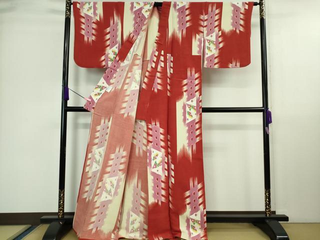 平和屋着物■極上　撫松庵　小紋・長羽織セット　単衣　洗える着物　逸品　DZAA9635kh5 撫松庵 洗える着物 仕立て上がり 袷 きもの 日本製 「百鬼夜行 怪」103
