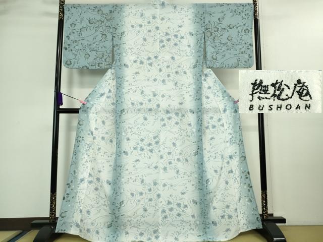 平和屋着物■極上　夏物　撫松庵　小紋・浴衣兼用　セオアルファ　絽縮緬　撫子　萩　洗える着物　逸品　DZAA9641kh5