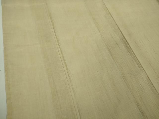 平和屋着物□極上 夏物 本場小千谷ちぢみ 麻 色無地 蒸栗色 逸品 未